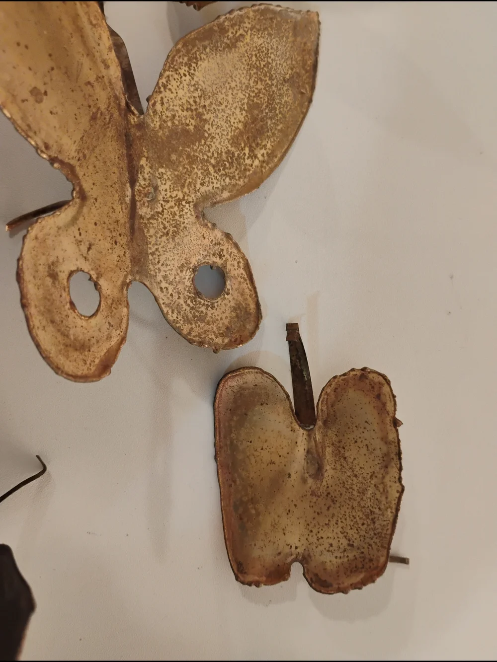 Gold Butterfly Metal Decor Cottagecore Mid Century